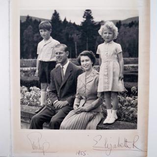 Signed photo of Queen Elizabeth II & Prince Philip