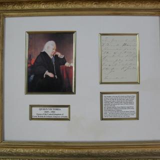 Signed document, Queen Victoria