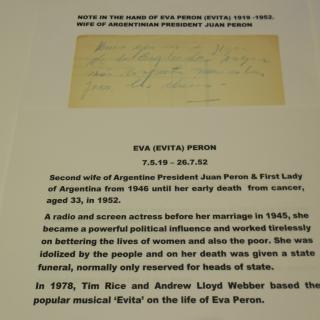 Historical Documents, Evita Peron