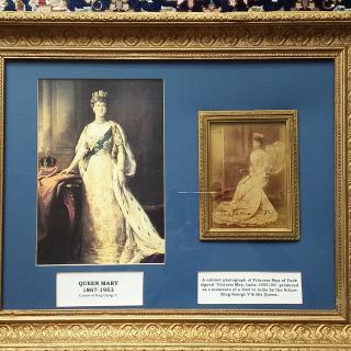 Queen Mary of Teck signed sepia cabinet portrait