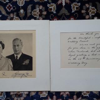 Letter from King George VI & Queen Elizabeth c1948