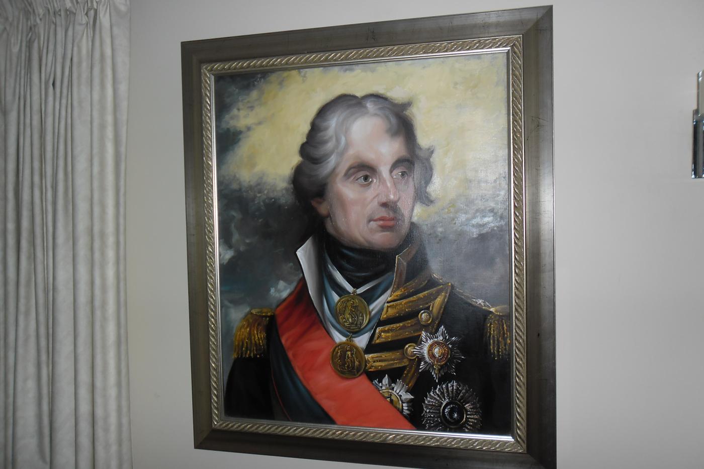 Lord Nelson portrait in oil by Ken Hunt