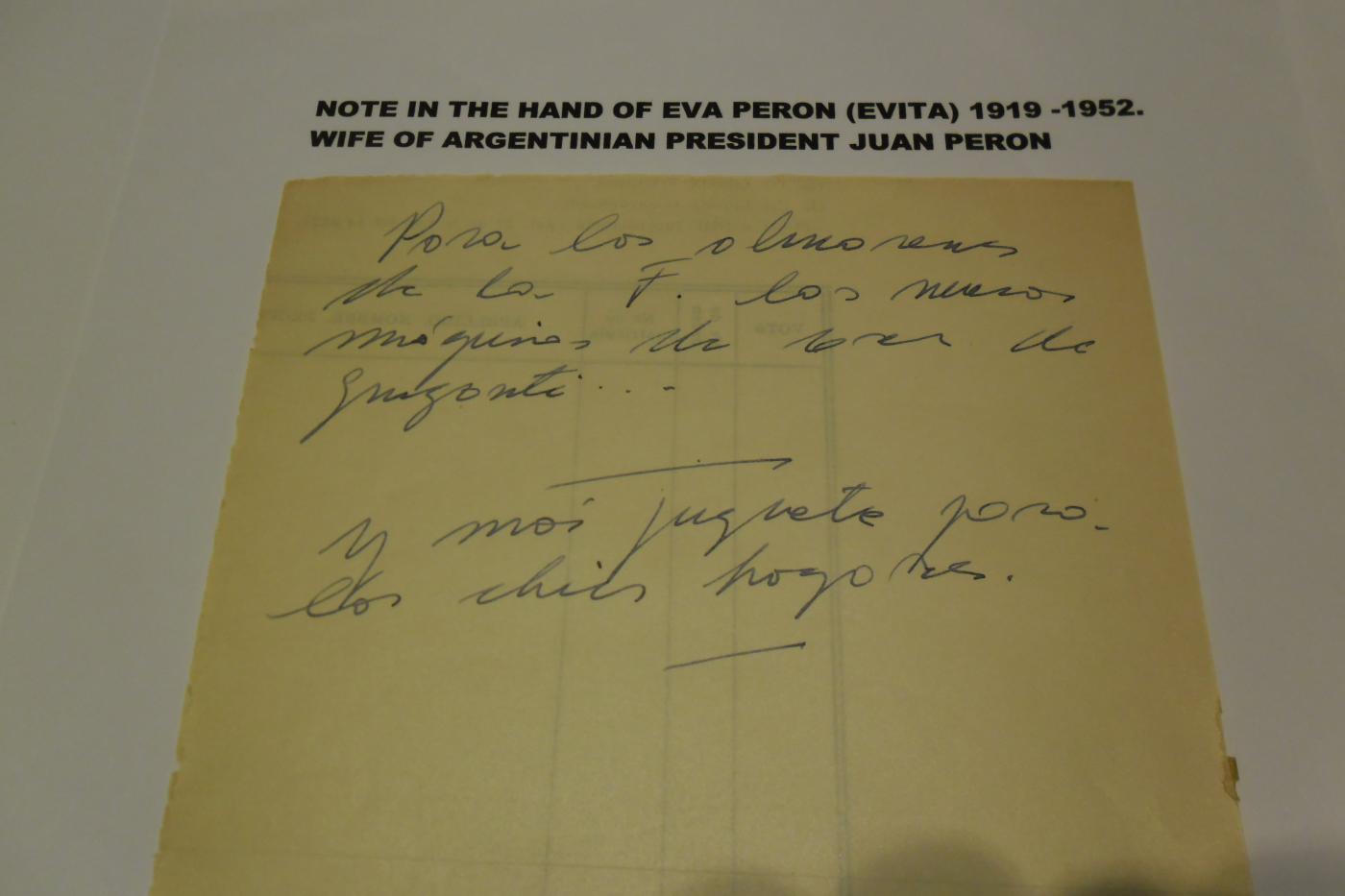 Historical Documents, Evita Peron