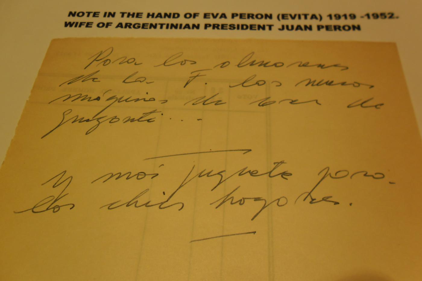 Historeical Documents, Evita Peron