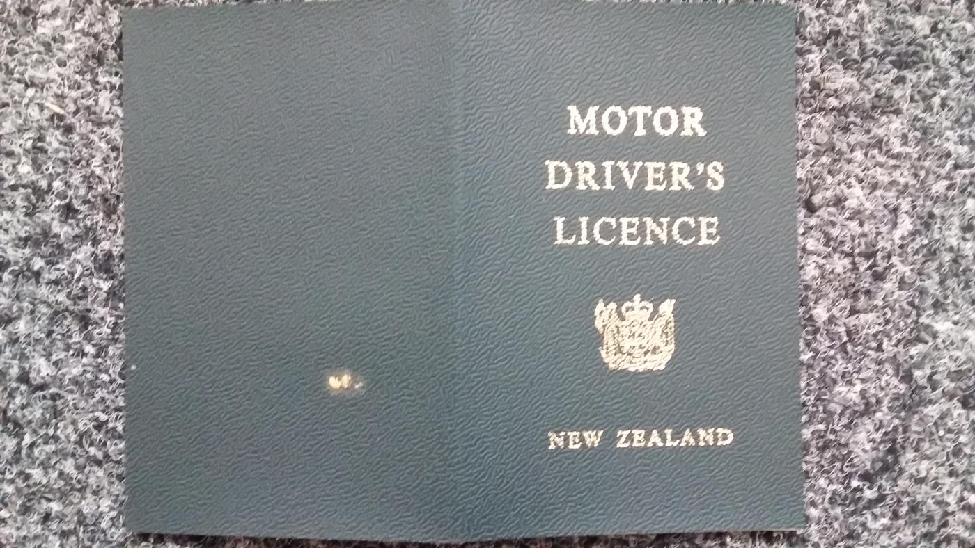 Sir Keith Holyoake's Drivers Licence from 1967