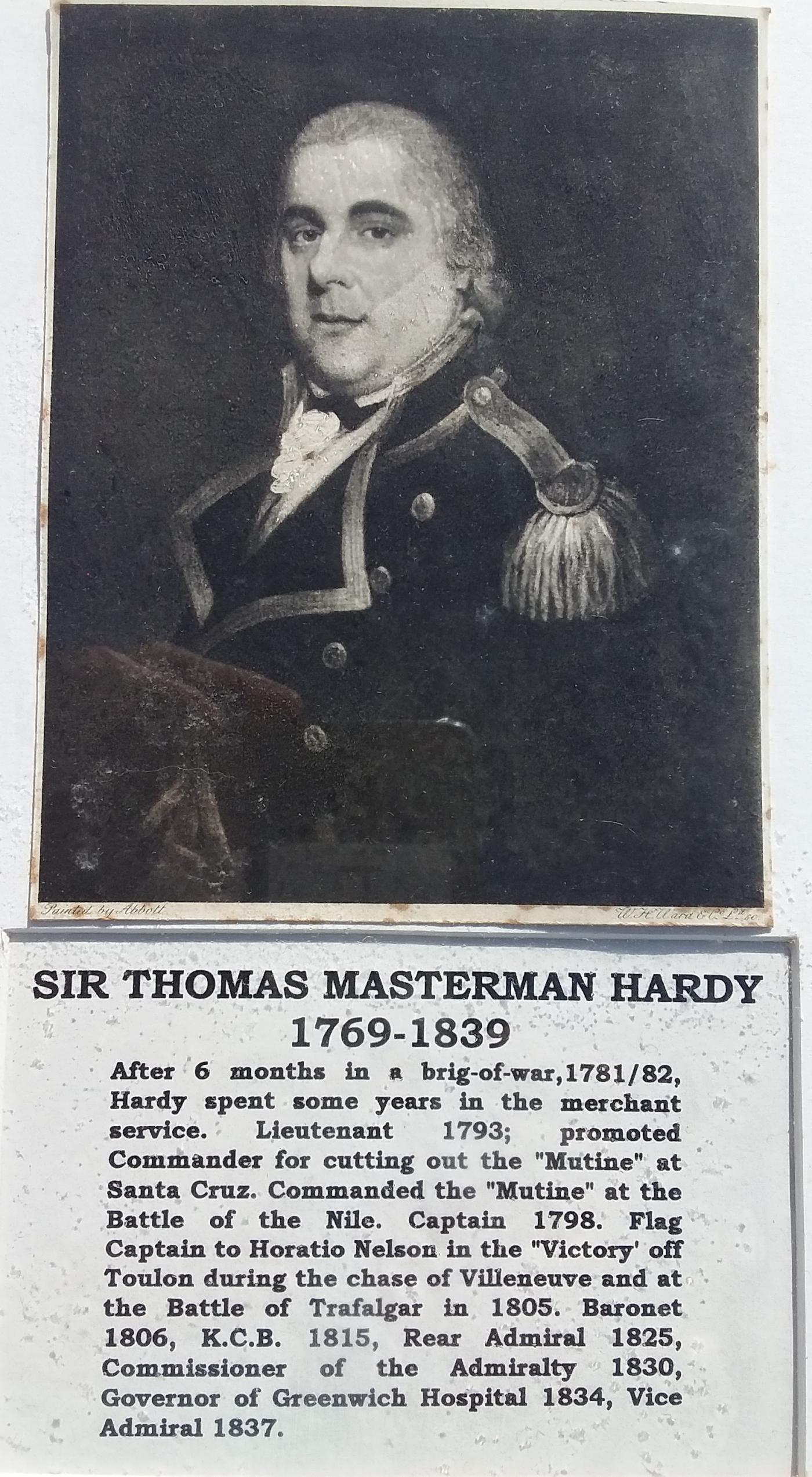 Original lithograph of Capt Thomas Masterman Hardy