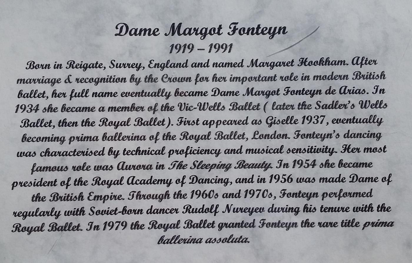 Dame Margot Fonteyn typed letter signed and framed