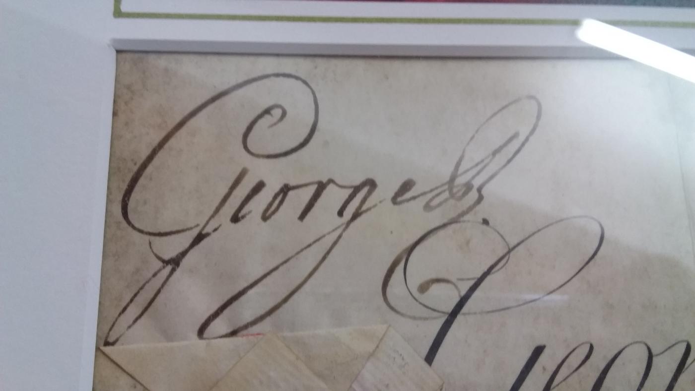 King George III signature on vellum