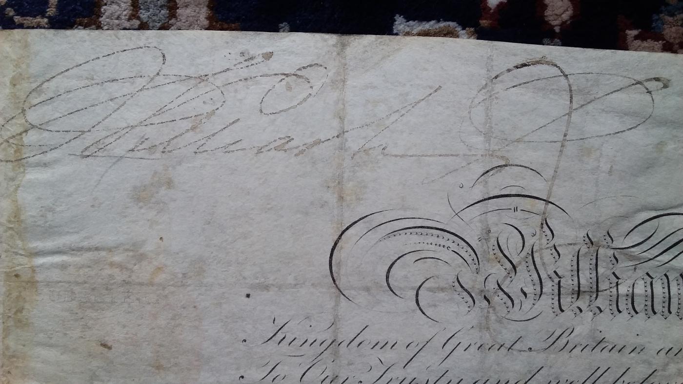 King William IV signature